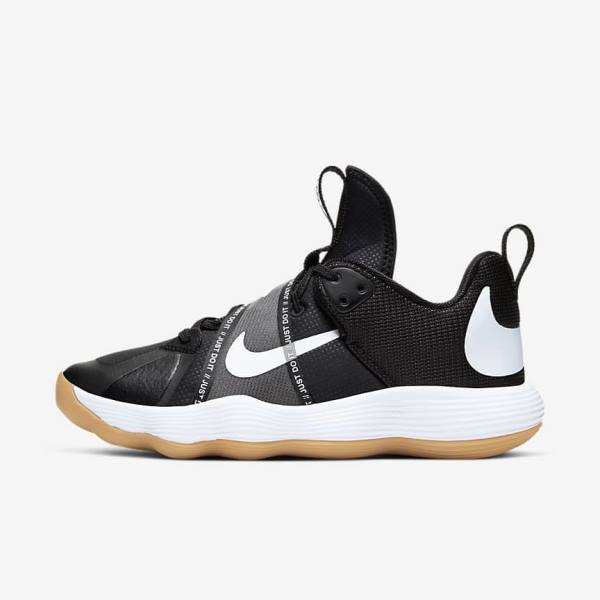 Nike React HyperSet Indoor Court Muške Tenisice Za Trening Crne Svijetlo Smeđe Bijele | NK185VKC