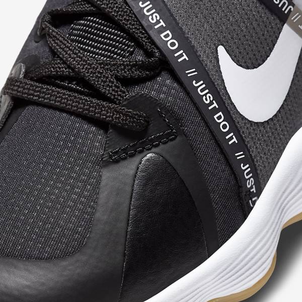 Nike React HyperSet Indoor Court Ženske Tenisice Za Trening Crne Svijetlo Smeđe Bijele | NK243WOF