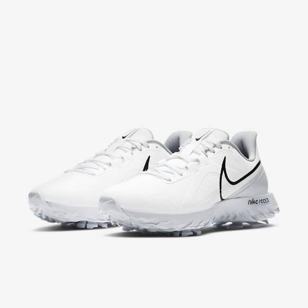 Nike React Infinity Pro Muške Cipele za golf Bijele Metalne Platine Crne | NK018OPT