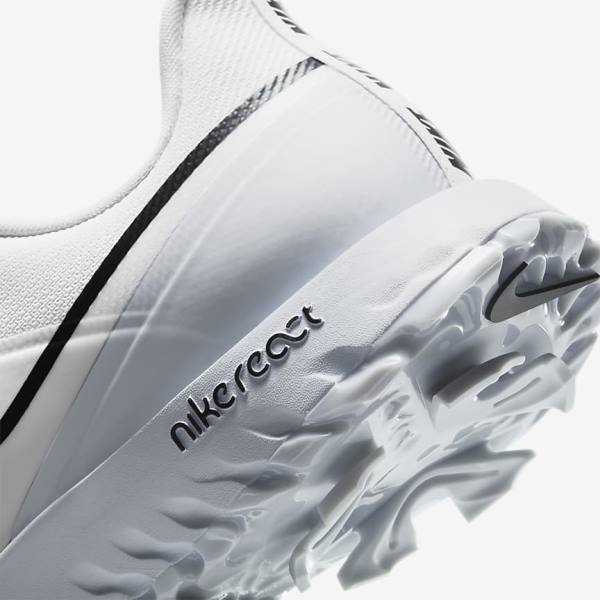 Nike React Infinity Pro Muške Cipele za golf Bijele Metalne Platine Crne | NK018OPT