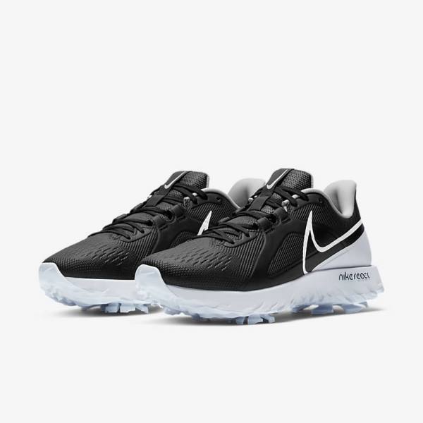 Nike React Infinity Pro Muške Cipele za golf Crne Metalne Platine Bijele | NK046WLV