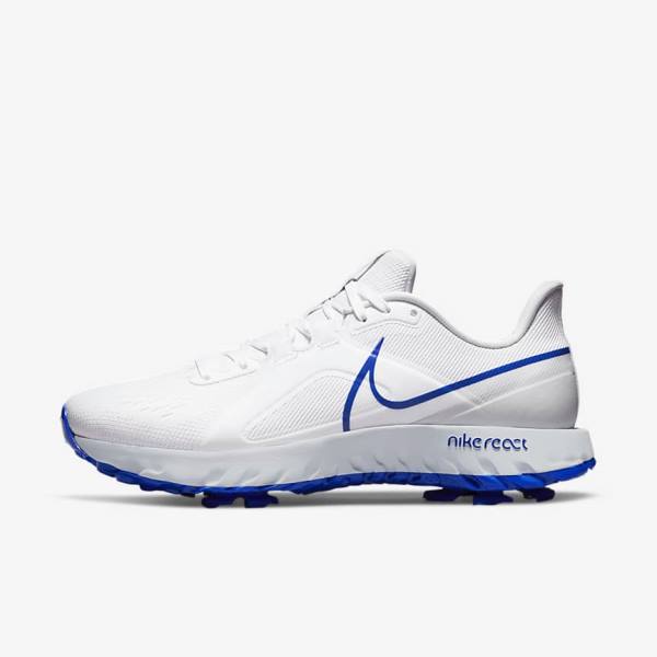 Nike React Infinity Pro Muške Cipele za golf Bijele Platine Plave | NK526ICG