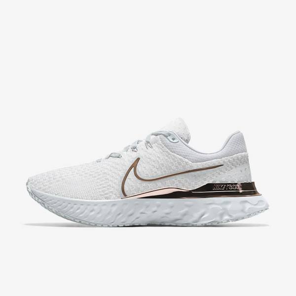 Nike React Infinity Run 3 By You Custom Road Ženske Tenisice Za Trčanje Bijele | NK539QZD