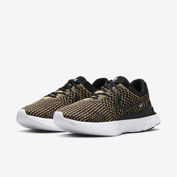 Nike React Infinity Run Flyknit 3 Road Muške Tenisice Za Trčanje Crne Plave Roze Bijele | NK037IZB