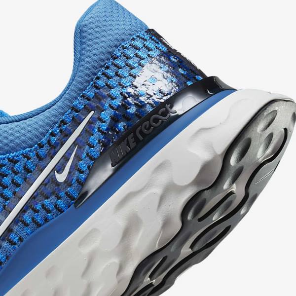 Nike React Infinity Run Flyknit 3 Road Muške Tenisice Za Trčanje Plave Crne | NK547BOA