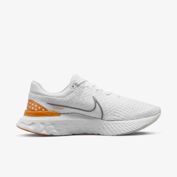 Nike React Infinity Run Flyknit 3 Road Muške Tenisice Za Trčanje Bijele Sive | NK564ZNT