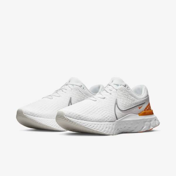 Nike React Infinity Run Flyknit 3 Road Muške Tenisice Za Trčanje Bijele Sive | NK564ZNT