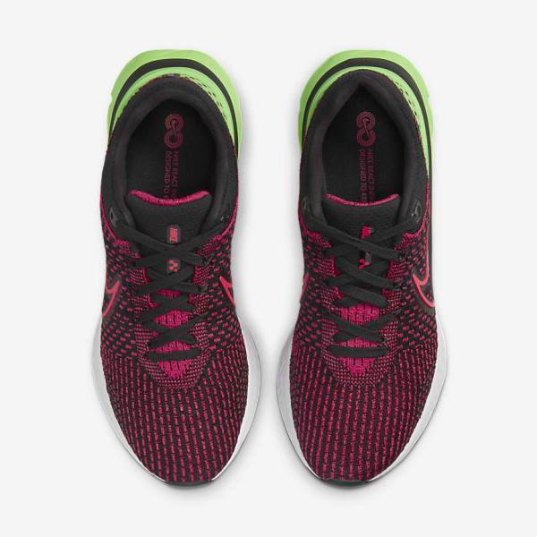 Nike React Infinity Run Flyknit 3 Road Muške Tenisice Za Trčanje Crne Zelene Crvene | NK659EMA