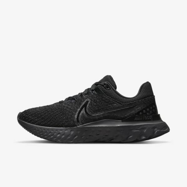 Nike React Infinity Run Flyknit 3 Road Ženske Tenisice Za Trčanje Crne | NK739XTR