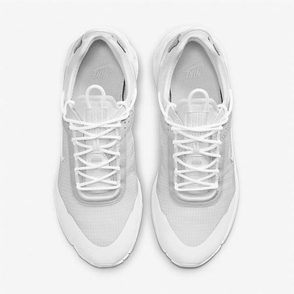 Nike React Live Muške Tenisice Bijele Platine Bijele | NK357BVO