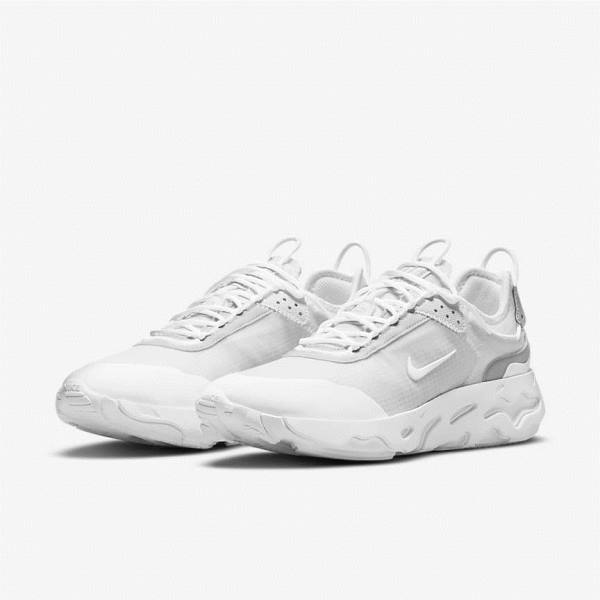 Nike React Live Muške Tenisice Bijele Platine Bijele | NK357BVO