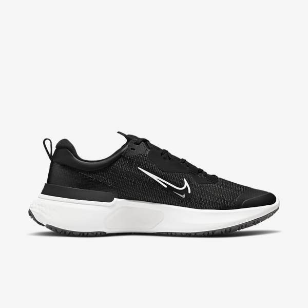 Nike React Miler 2 Shield Weatherised Road Muške Tenisice Za Trčanje Crne Svijetlo Sive Platine | NK149TKF