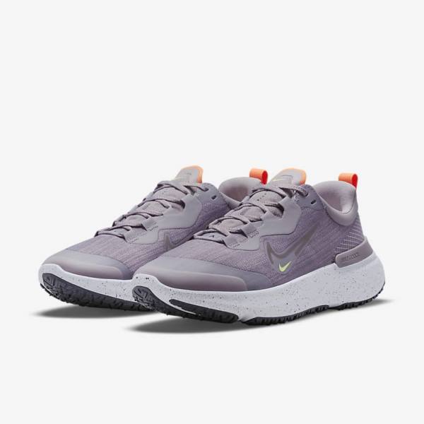 Nike React Miler 2 Shield Weatherised Road Ženske Tenisice Za Trčanje Sive Narančaste Ljubičaste | NK925HMZ