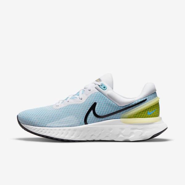 Nike React Miler 3 Road Muške Tenisice Za Trčanje Bijele Plave Crne | NK592MLW