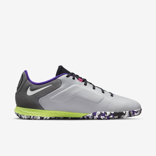 Nike React Tiempo Legend 9 Pro IC Indoor-Court Muške Tenisice Za Nogomet Svijetlo Sive Bijele | NK385ZVO