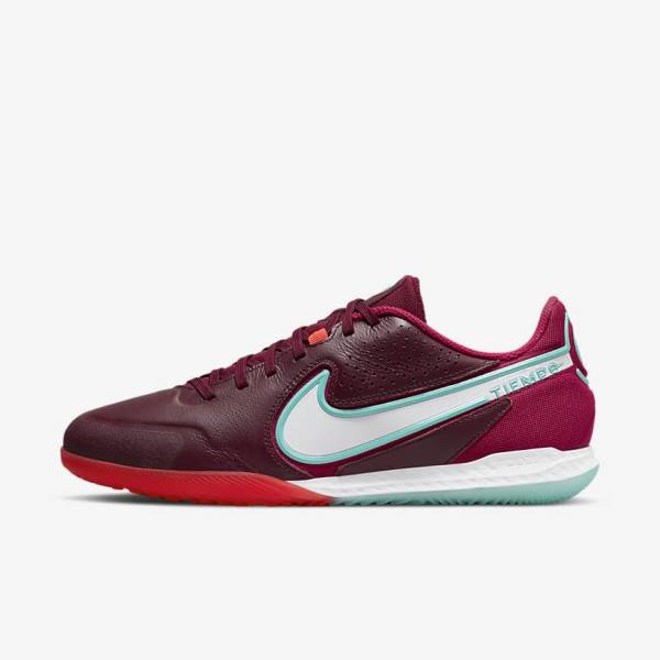 Nike React Tiempo Legend 9 Pro IC Indoor-Court Ženske Tenisice Za Nogomet Crvene Svijetlo Crvene Bijele | NK405BON