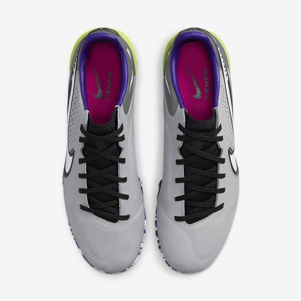 Nike React Tiempo Legend 9 Pro TF Turf Muške Tenisice Za Nogomet Svijetlo Sive Bijele | NK017ALE