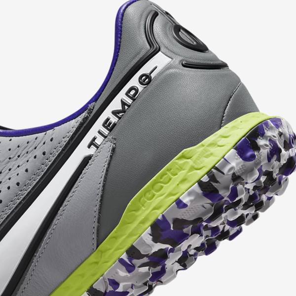 Nike React Tiempo Legend 9 Pro TF Turf Muške Tenisice Za Nogomet Svijetlo Sive Bijele | NK017ALE