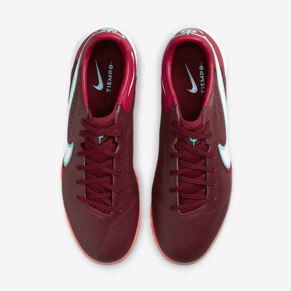 Nike React Tiempo Legend 9 Pro TF Turf Muške Tenisice Za Nogomet Crvene Svijetlo Crvene Bijele | NK621TAB