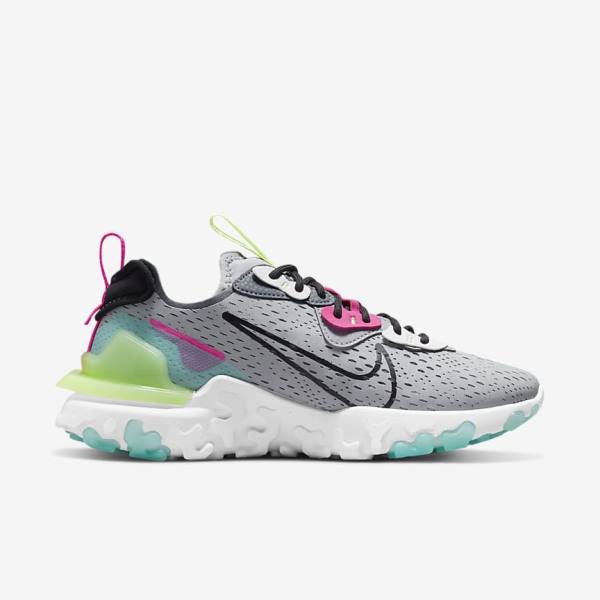 Nike React Vision Ženske Tenisice Sive Roze Crne | NK641PTN