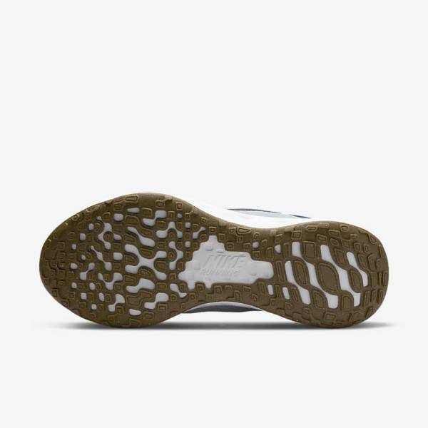 Nike Revolution 6 FlyEase Next Nature Easy-On-And-Off Road (Extra Wide) Muške Tenisice Za Trčanje Platine Tamno Plave Plave | NK628GND