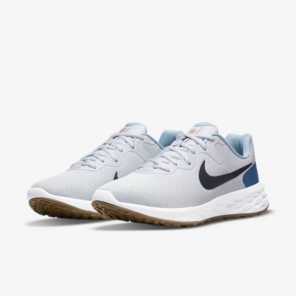 Nike Revolution 6 Next Nature Road Muške Tenisice Za Trčanje Platine Tamno Plave Plave | NK248RDH