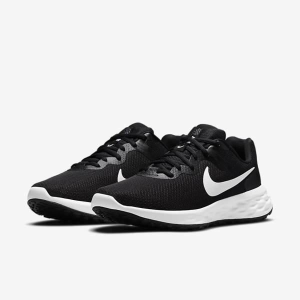 Nike Revolution 6 Next Nature Road Muške Tenisice Za Trčanje Crne Sive Bijele | NK290PBS