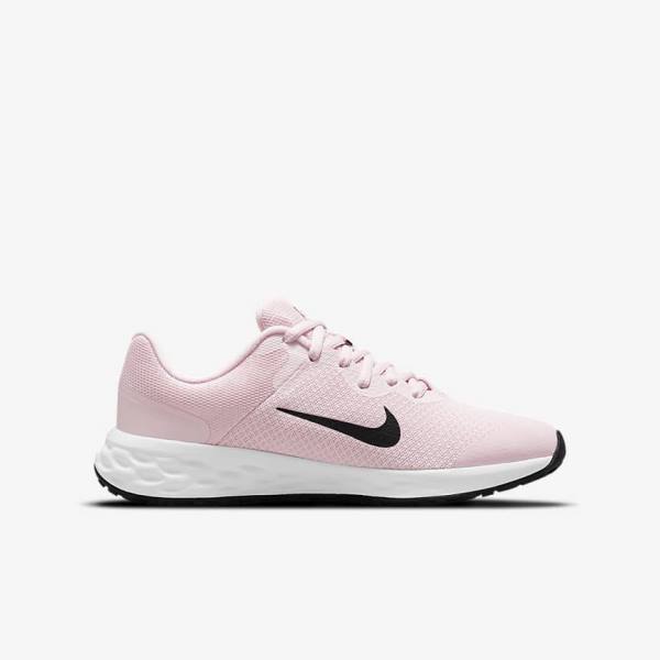 Nike Revolution 6 Older Road Dječje Tenisice Za Trčanje Roze Crne | NK310PMY