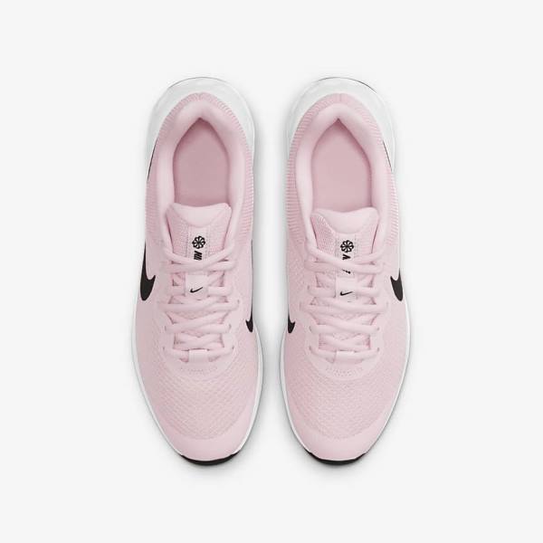 Nike Revolution 6 Older Road Dječje Tenisice Za Trčanje Roze Crne | NK310PMY