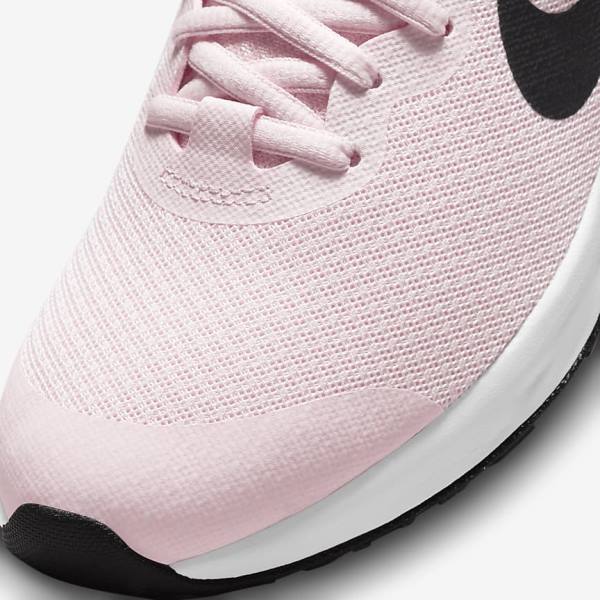 Nike Revolution 6 Older Road Dječje Tenisice Za Trčanje Roze Crne | NK310PMY