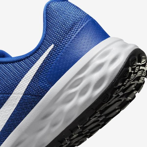 Nike Revolution 6 Older Road Dječje Tenisice Za Trčanje Kraljevska Plava Crne Bijele | NK748SOZ