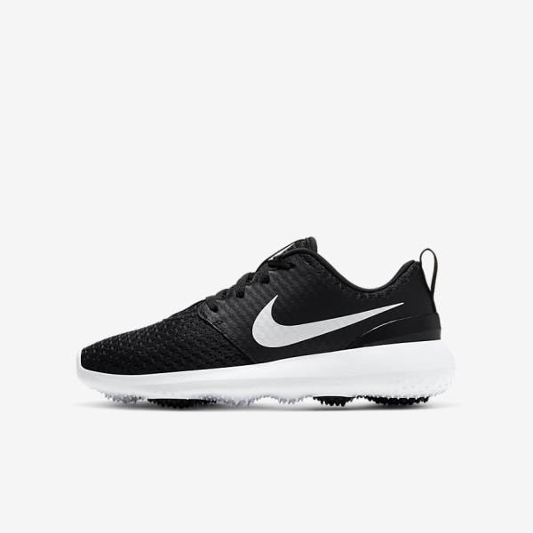 Nike Roshe G Jr. Dječje Cipele za golf Crne Bijele Metalne Bijele | NK631VKT