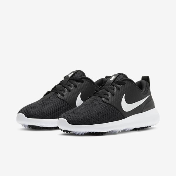 Nike Roshe G Ženske Cipele za golf Crne Bijele Metalne Bijele | NK520OVW