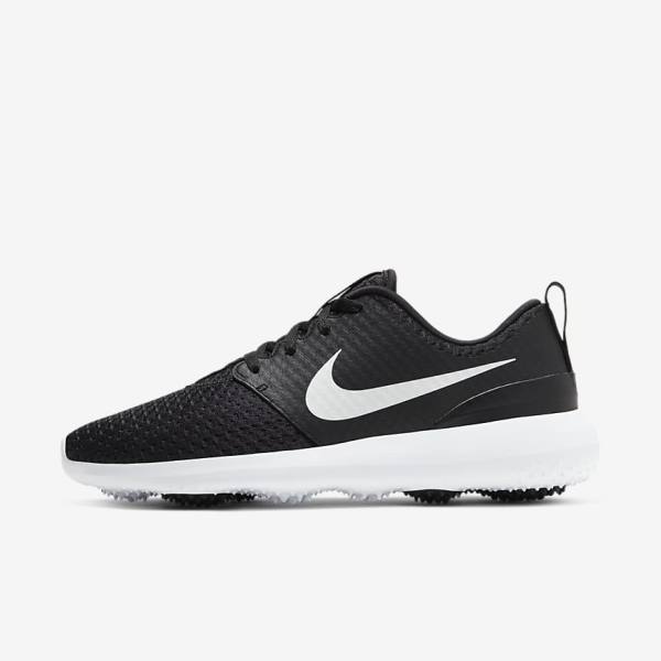 Nike Roshe G Ženske Cipele za golf Crne Bijele Metalne Bijele | NK520OVW