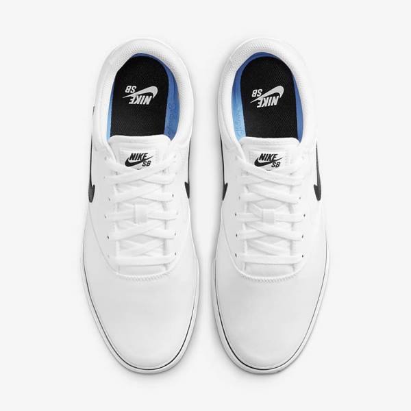 Nike SB Chron 2 Canvas Muške Skate Tenisice Bijele Crne | NK420LGU