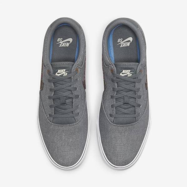 Nike SB Chron 2 Canvas Premium Muške Skate Tenisice Sive Bijele | NK127WMF