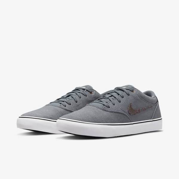 Nike SB Chron 2 Canvas Premium Muške Skate Tenisice Sive Bijele | NK127WMF