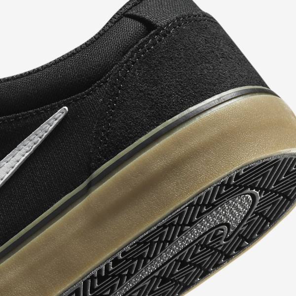 Nike SB Chron 2 Muške Skate Tenisice Crne Svijetlo Smeđe Bijele | NK468QMS