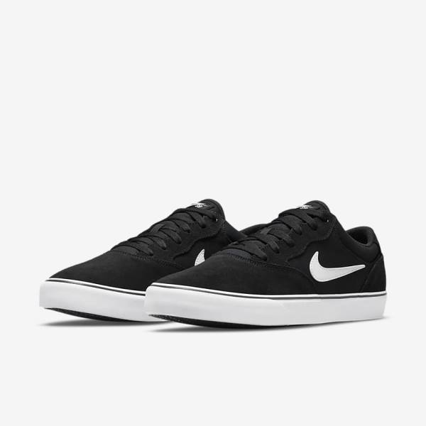 Nike SB Chron 2 Ženske Skate Tenisice Crne Bijele | NK031YHL