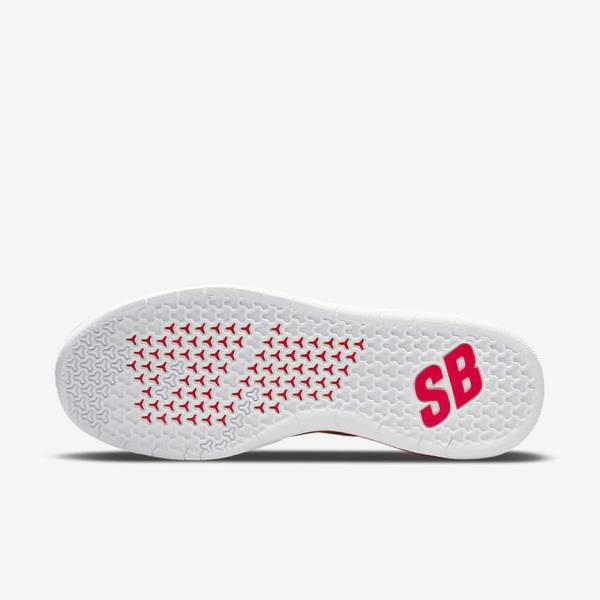 Nike SB Nyjah Free 2 Muške Skate Tenisice Sive Bijele Svijetlo Crvene Crne | NK510UDW