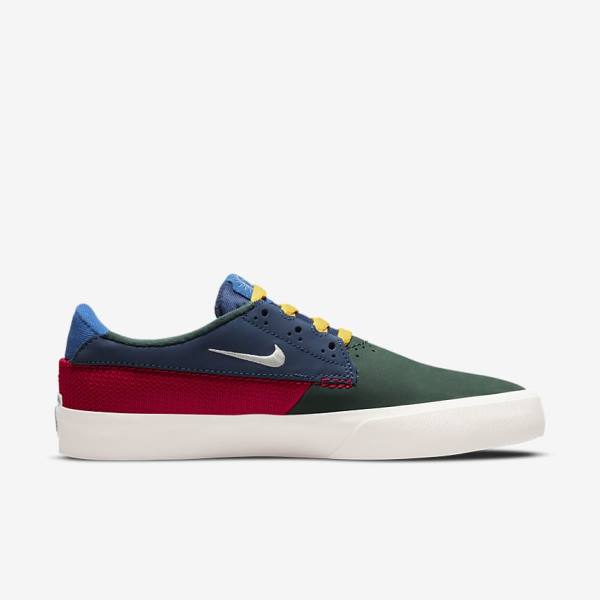 Nike SB Shane Muške Skate Tenisice Zelene Crvene Tamnoplave | NK964SMZ