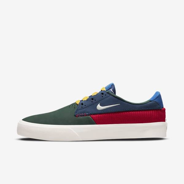 Nike SB Shane Ženske Skate Tenisice Zelene Crvene Tamnoplave | NK068SYP