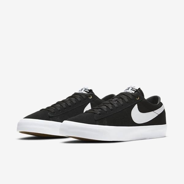 Nike SB Zoom Blazer Low Pro GT Muške Skate Tenisice Crne Svijetlo Smeđe Bijele | NK263FSA