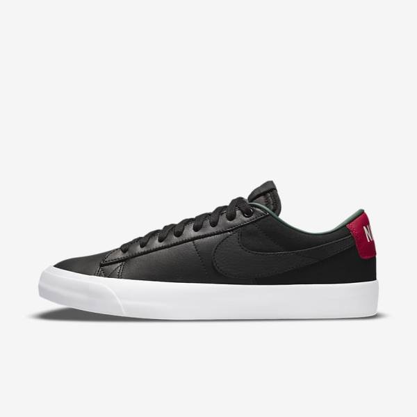 Nike SB Zoom Blazer Low Pro GT Premium Muške Tenisice Crne Crvene Crne | NK864RND