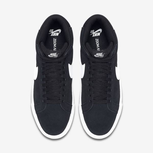 Nike SB Zoom Blazer Mid Muške Tenisice Crne Bijele | NK832VPA