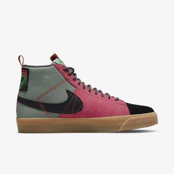 Nike SB Zoom Blazer Mid Premium Muške Skate Tenisice Bijele Smeđe Crne | NK957CIU