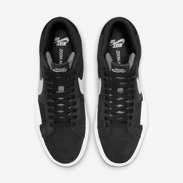 Nike SB Zoom Blazer Mid Premium Muške Tenisice Crne Sive Bijele | NK459VYM