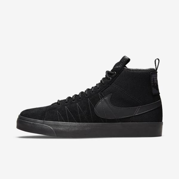 Nike SB Zoom Blazer Mid Premium Ženske Tenisice Crne Tamno Sive | NK064GWS