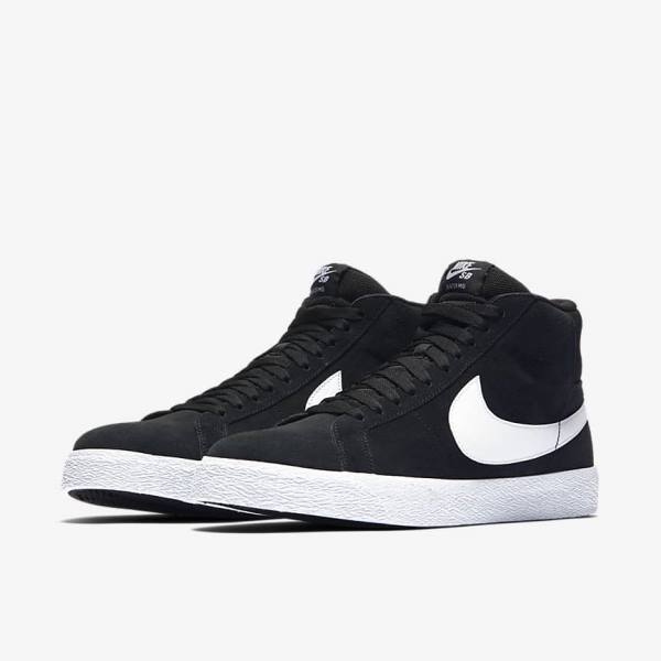 Nike SB Zoom Blazer Mid Ženske Skate Tenisice Crne Bijele | NK584VMB