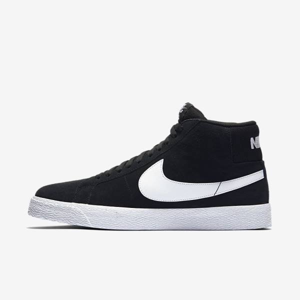 Nike SB Zoom Blazer Mid Ženske Skate Tenisice Crne Bijele | NK584VMB